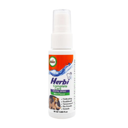 Herbi Complete Care Natural Herbal Dental Spray for Dogs and Cats – Mint Flavor 50ml Bottle