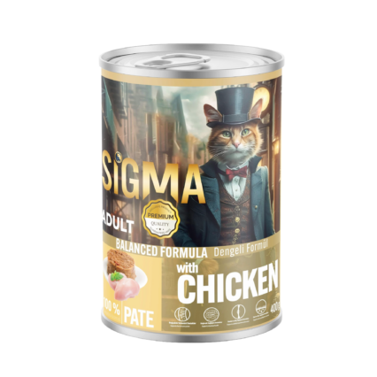 Sigma adult wet cat food chicken chunks in gravy 400g