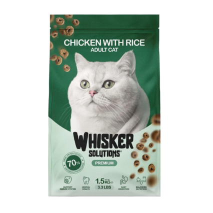 Whisker Solutions Chicken with Rice Adult Cat Food 1.5kg